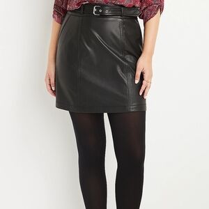 Maurices Black Faux Leather Mini Skirt